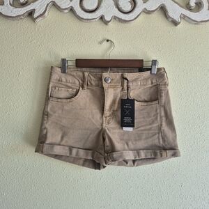 American Eagle Twill Low Rise Shorts Stretchy Skindigo Size 8